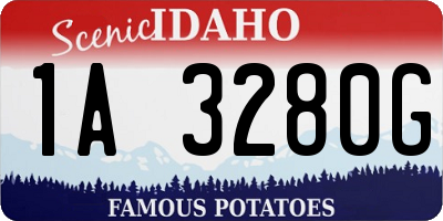 ID license plate 1A3280G