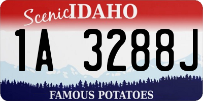 ID license plate 1A3288J