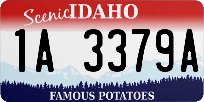 ID license plate 1A3379A
