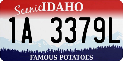 ID license plate 1A3379L