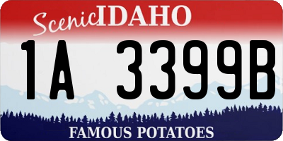 ID license plate 1A3399B