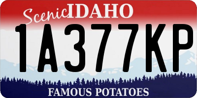 ID license plate 1A377KP