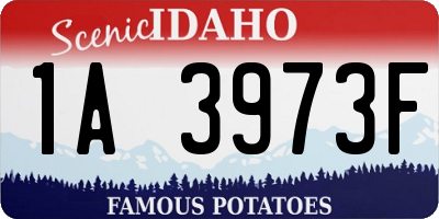 ID license plate 1A3973F