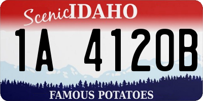 ID license plate 1A4120B