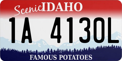 ID license plate 1A4130L