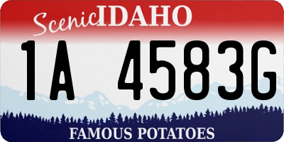 ID license plate 1A4583G