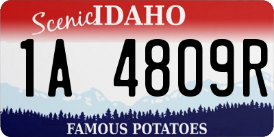 ID license plate 1A4809R