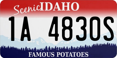 ID license plate 1A4830S