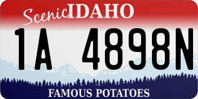 ID license plate 1A4898N