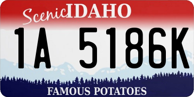 ID license plate 1A5186K