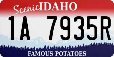 ID license plate 1A7935R