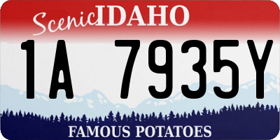 ID license plate 1A7935Y