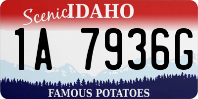 ID license plate 1A7936G