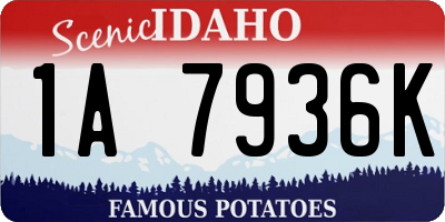 ID license plate 1A7936K