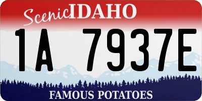 ID license plate 1A7937E