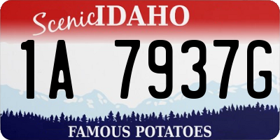 ID license plate 1A7937G