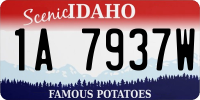 ID license plate 1A7937W