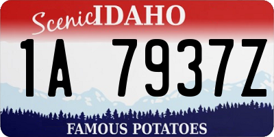 ID license plate 1A7937Z