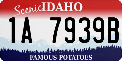 ID license plate 1A7939B