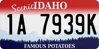 ID license plate 1A7939K