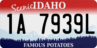 ID license plate 1A7939L