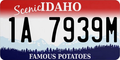 ID license plate 1A7939M