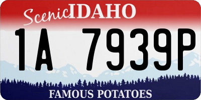 ID license plate 1A7939P