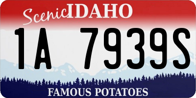 ID license plate 1A7939S