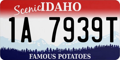 ID license plate 1A7939T