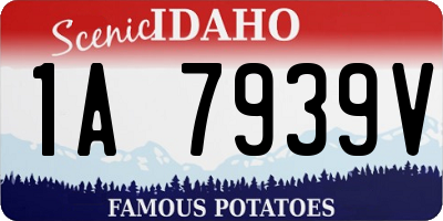 ID license plate 1A7939V