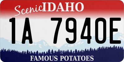 ID license plate 1A7940E