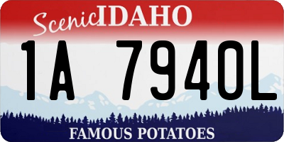 ID license plate 1A7940L
