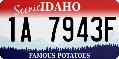 ID license plate 1A7943F