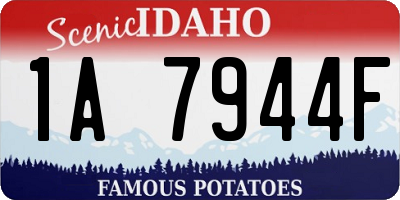 ID license plate 1A7944F