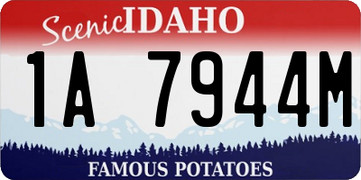 ID license plate 1A7944M
