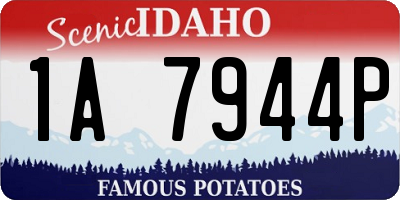 ID license plate 1A7944P