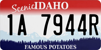 ID license plate 1A7944R