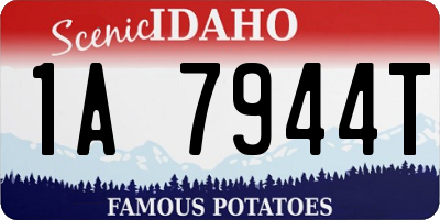 ID license plate 1A7944T