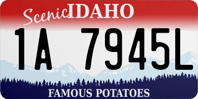 ID license plate 1A7945L