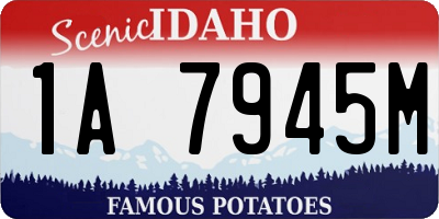 ID license plate 1A7945M
