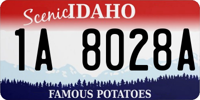 ID license plate 1A8028A
