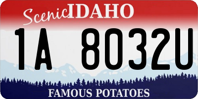 ID license plate 1A8032U