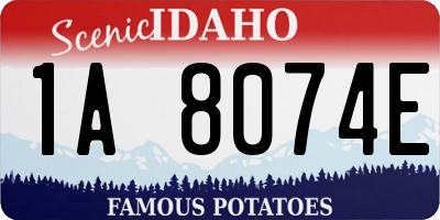 ID license plate 1A8074E