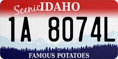 ID license plate 1A8074L