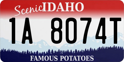 ID license plate 1A8074T