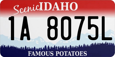 ID license plate 1A8075L