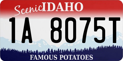 ID license plate 1A8075T