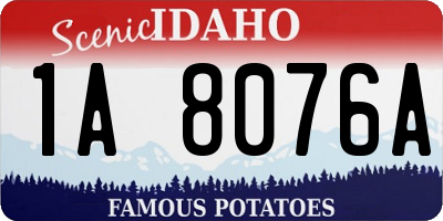 ID license plate 1A8076A