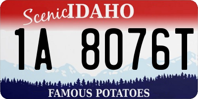 ID license plate 1A8076T