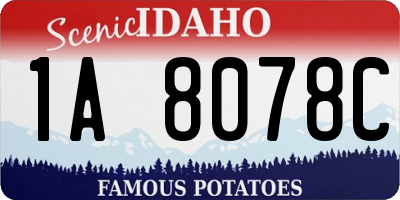 ID license plate 1A8078C